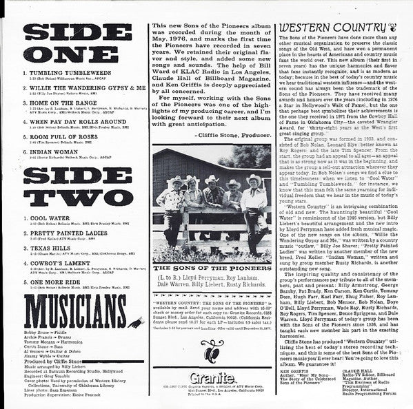 The Sons Of The Pioneers - Western Country - LP