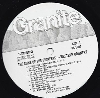 The Sons Of The Pioneers - Western Country - LP