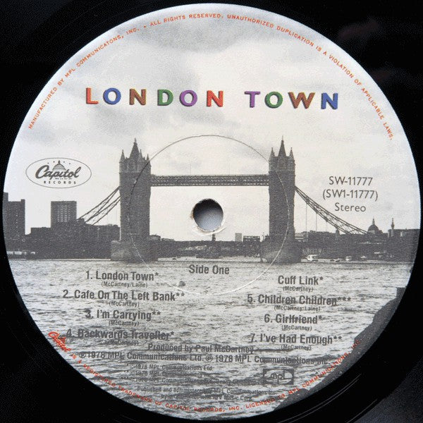 Wings (2) - London Town - LP