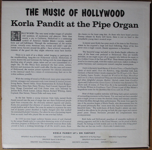 Korla Pandit - Music Of Hollywood - LP