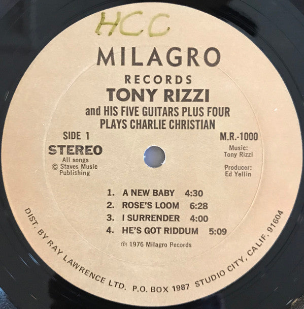 Tony Rizzi & His Five Guitars Plus Four - Tony Rizzi & His Five Guitars Plus Four Plays Charlie Christian - LP