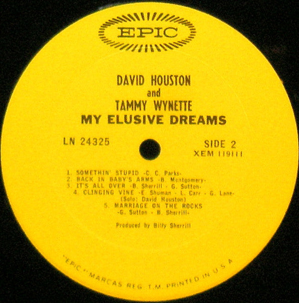 David Houston & Tammy Wynette - My Elusive Dreams - LP