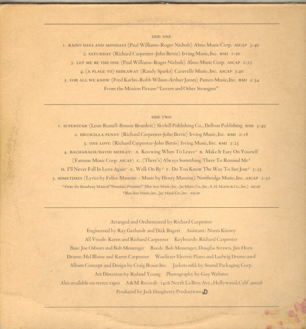 Carpenters - Carpenters - LP