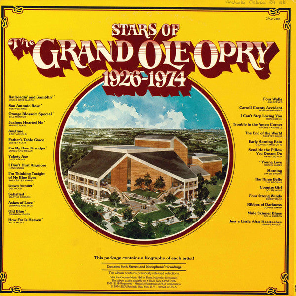 Various - Stars Of The Grand Ole Opry 1926-1974 - LP