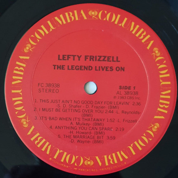 Lefty Frizzell - The Legend Lives On - LP