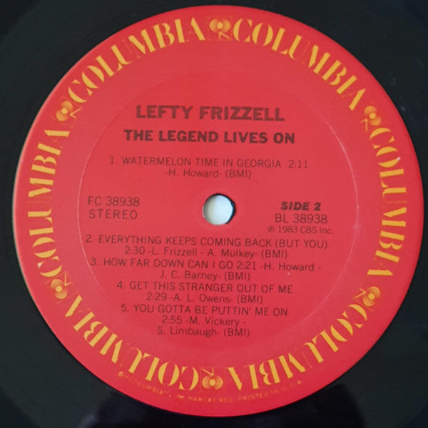 Lefty Frizzell - The Legend Lives On - LP
