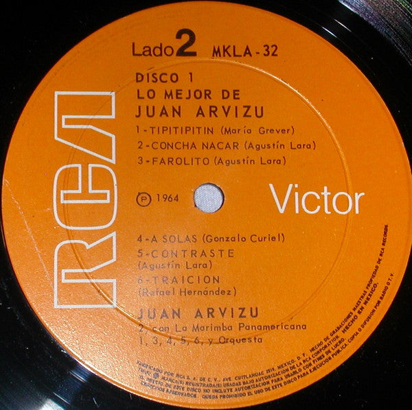 Juan Arvizu - Lo Mejor De Juan Arvizu - LP