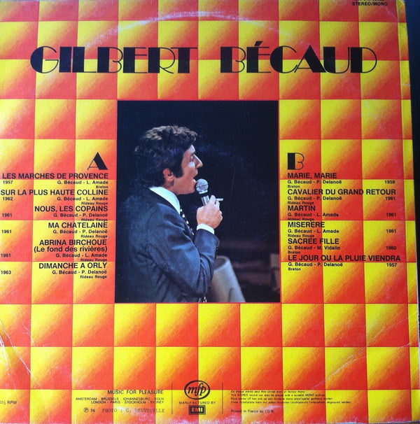 Gilbert Bécaud - Dimanche A Orly - LP