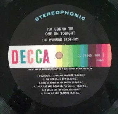 The Wilburn Brothers - I'm Gonna Tie One On Tonight - LP