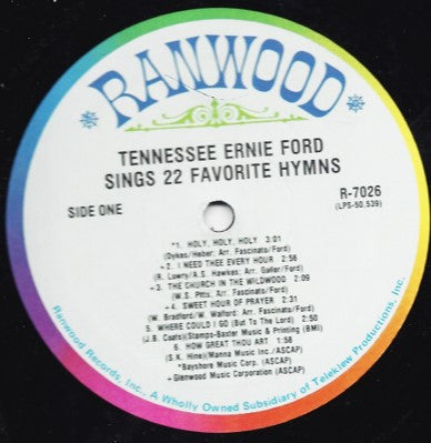 Tennessee Ernie Ford - Sings 22 Favorite Hymns - LP