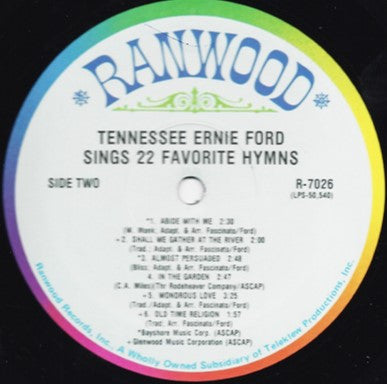 Tennessee Ernie Ford - Sings 22 Favorite Hymns - LP