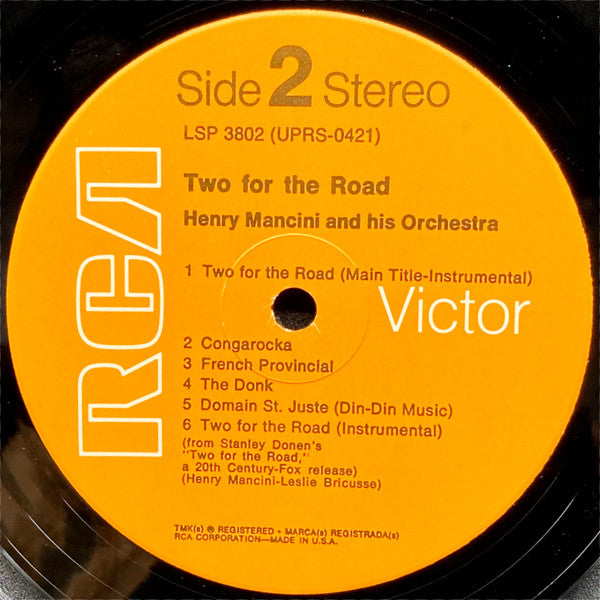 Mancini* - Henry Mancini And His Orchestra - Two For The Road - LP