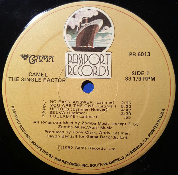 Camel - The Single Factor - LP