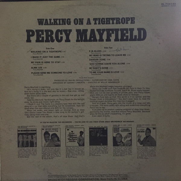 Percy Mayfield - Walking On A Tightrope - LP