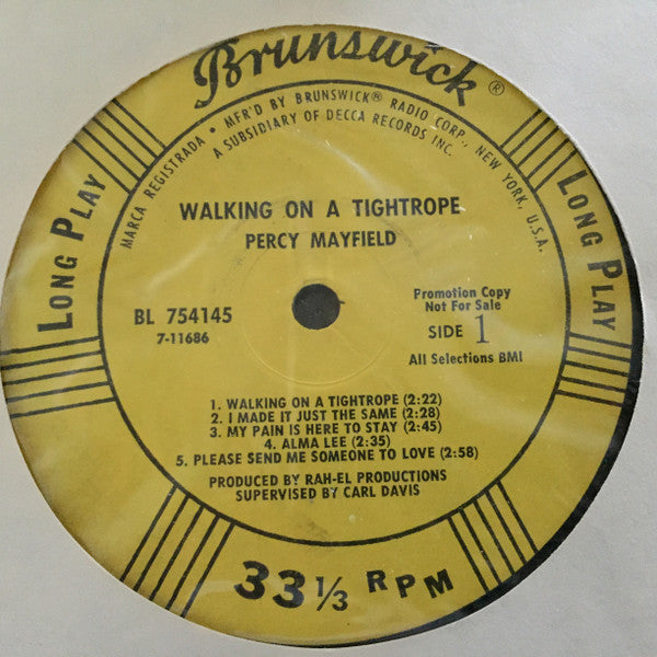 Percy Mayfield - Walking On A Tightrope - LP