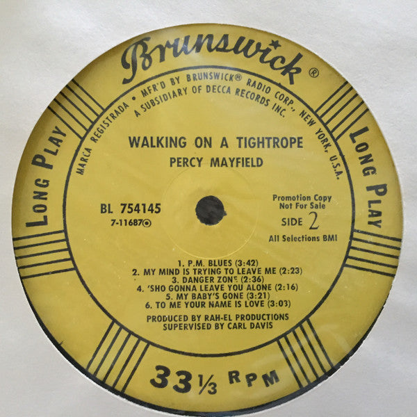Percy Mayfield - Walking On A Tightrope - LP