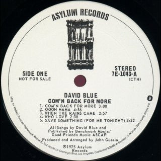 David Blue - Com'n Back For More - LP