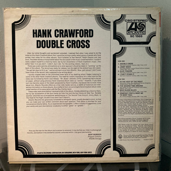 Hank Crawford - Double Cross - LP