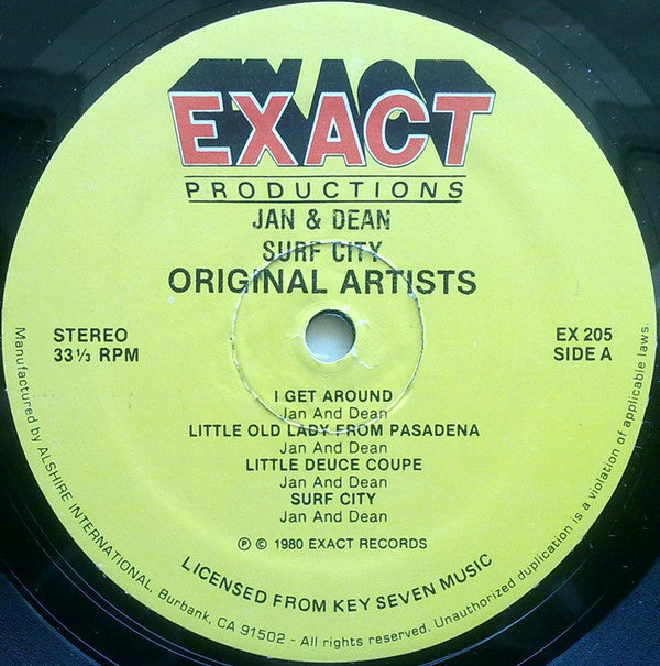 Jan & Dean - Surf City Original Artists - LP