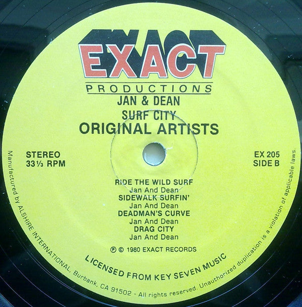 Jan & Dean - Surf City Original Artists - LP