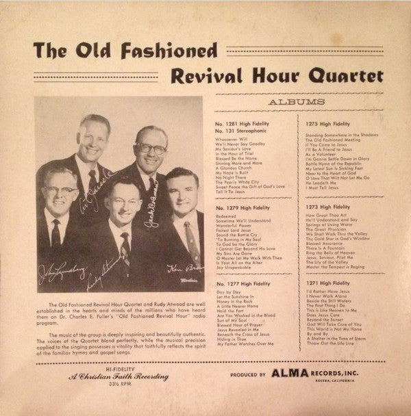 Old Fashioned Revival Hour Quartet Accompanied By Rudy Atwood - Old Fashioned Revival Hour Quartet Accompanied By Rudy Atwood - LP