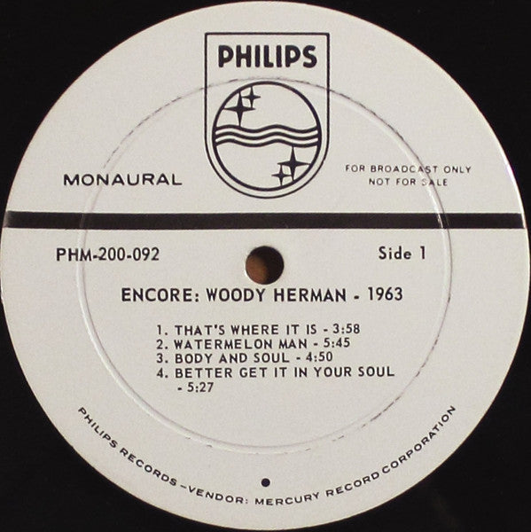 Woody Herman - Encore - LP