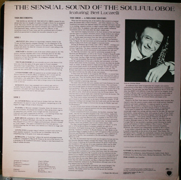 Bert Lucarelli - The Sensual Sound Of The Soulful Oboe - LP