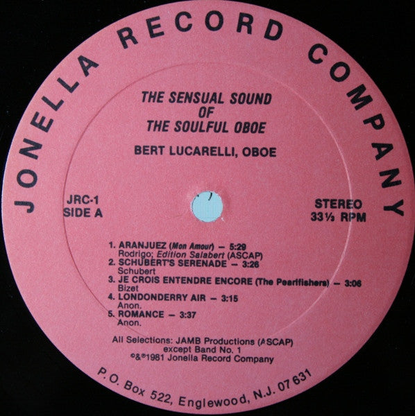 Bert Lucarelli - The Sensual Sound Of The Soulful Oboe - LP