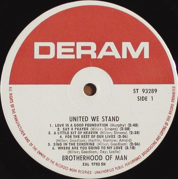 Brotherhood Of Man - United We Stand - LP