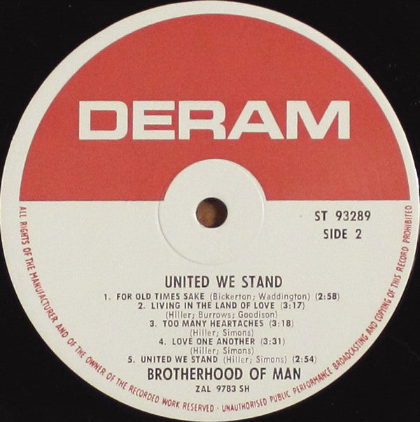 Brotherhood Of Man - United We Stand - LP
