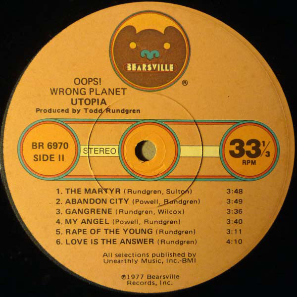 Utopia (5) - Oops! Wrong Planet - LP