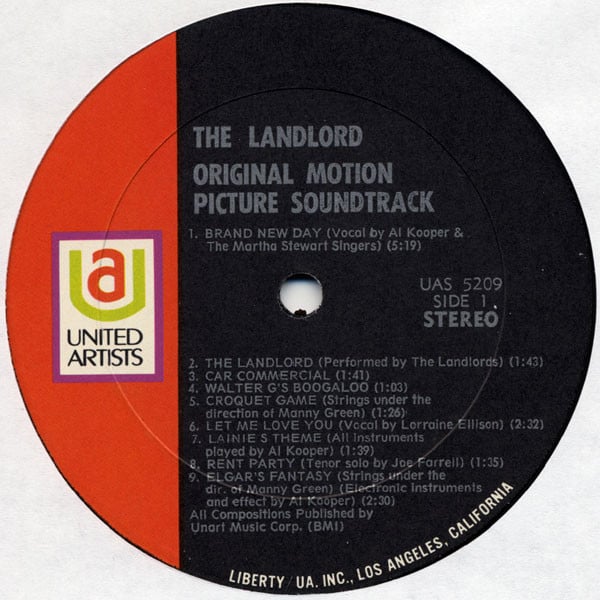 Al Kooper - The Landlord - Original Movie Picture Soundtrack - LP