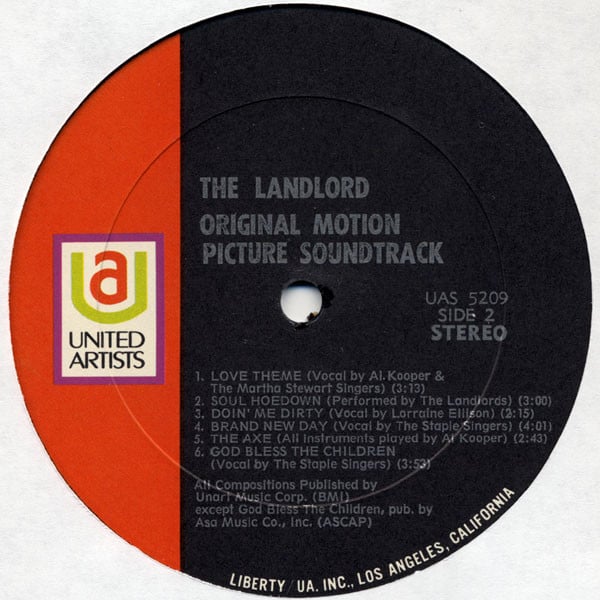 Al Kooper - The Landlord - Original Movie Picture Soundtrack - LP