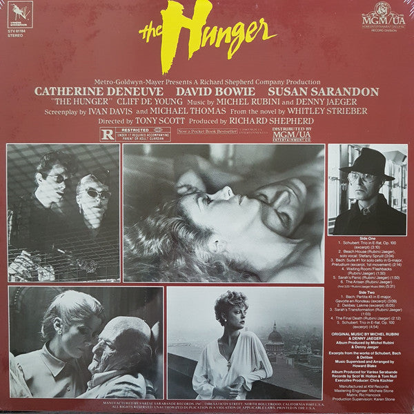 Michel Rubini & Denny Jaeger - The Hunger (Original Motion Picture Soundtrack) - LP