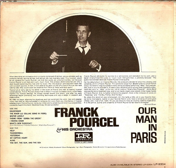 Franck Pourcel And His Orchestra* - Our Man In Paris - LP