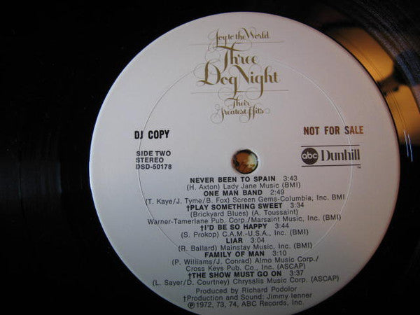 Three Dog Night - Joy to the World - Their Greatest Hits - LP