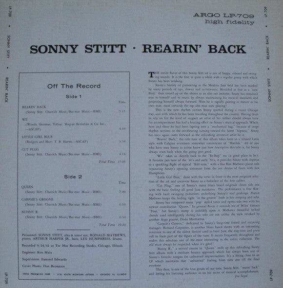 Sonny Stitt - Rearin' Back - LP