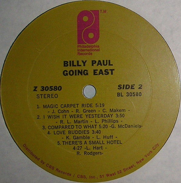 Billy Paul - Going East - LP