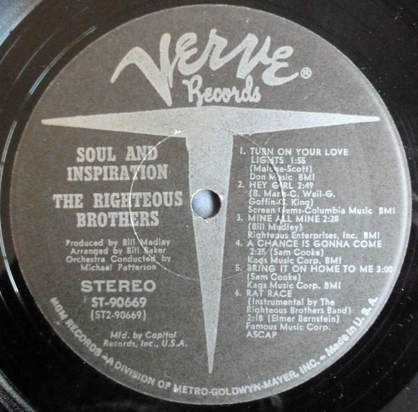 The Righteous Brothers - Soul & Inspiration - LP