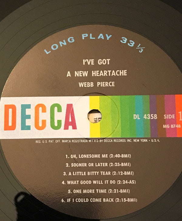 Webb Pierce - I've Got A New Heartache - LP