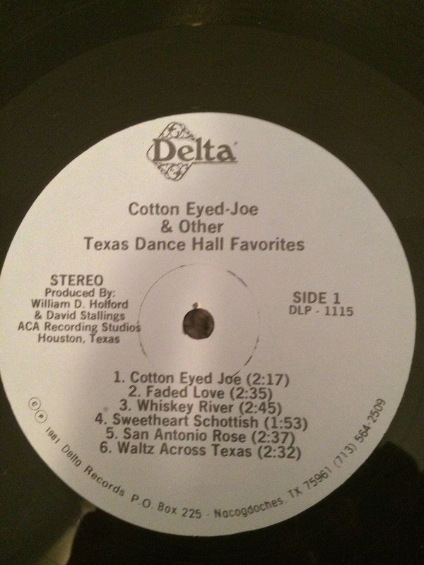 Herb Remington, Bob White (6), Eddie Nation - Cotton Eyed Joe & Other Texas Dance Hall Favorites - LP