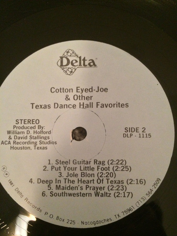 Herb Remington, Bob White (6), Eddie Nation - Cotton Eyed Joe & Other Texas Dance Hall Favorites - LP