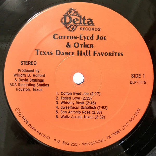Herb Remington, Bob White (6), Eddie Nation - Cotton Eyed Joe & Other Texas Dance Hall Favorites - LP