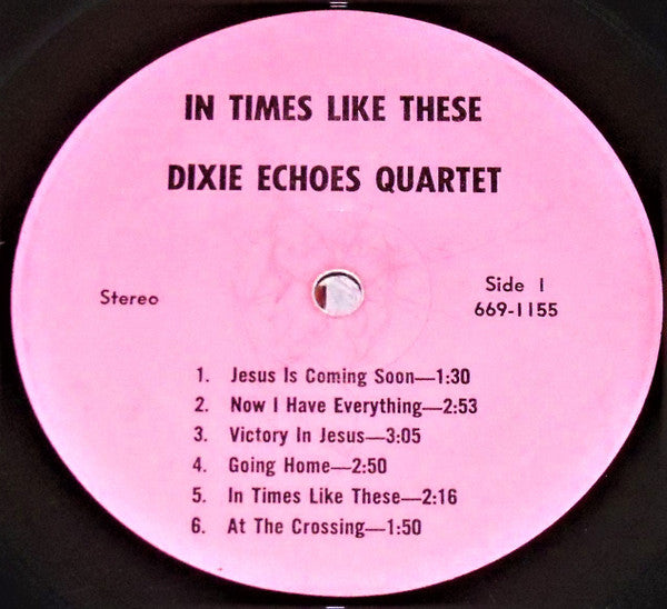 The Dixie Echoes - In Times Like These - LP