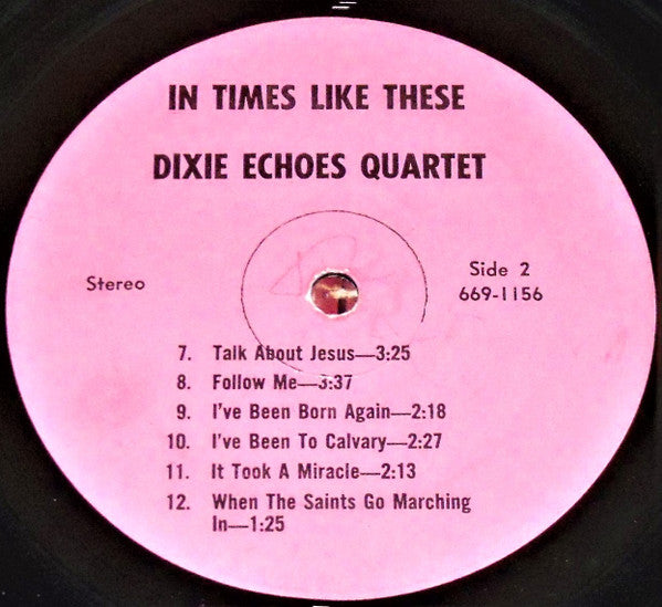 The Dixie Echoes - In Times Like These - LP