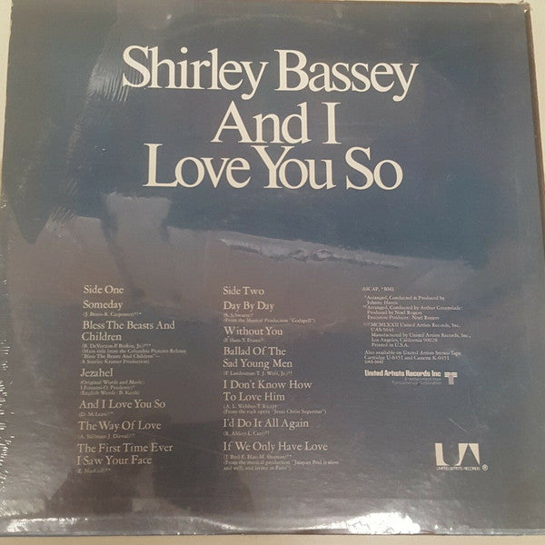 Shirley Bassey - And I Love You So - LP