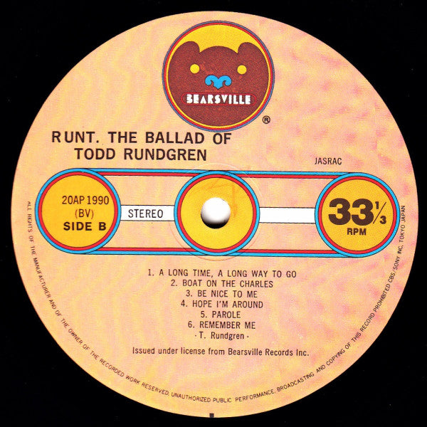 Runt - The Ballad Of Todd Rundgren - LP