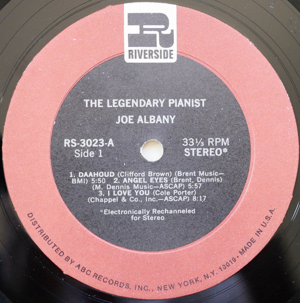 Joe Albany - The Legendary Jazz Pianist - LP