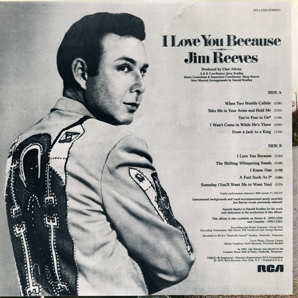 Jim Reeves - I Love You Because - LP