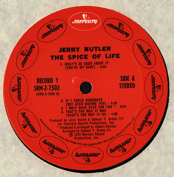 Jerry Butler - The Spice Of Life - LP